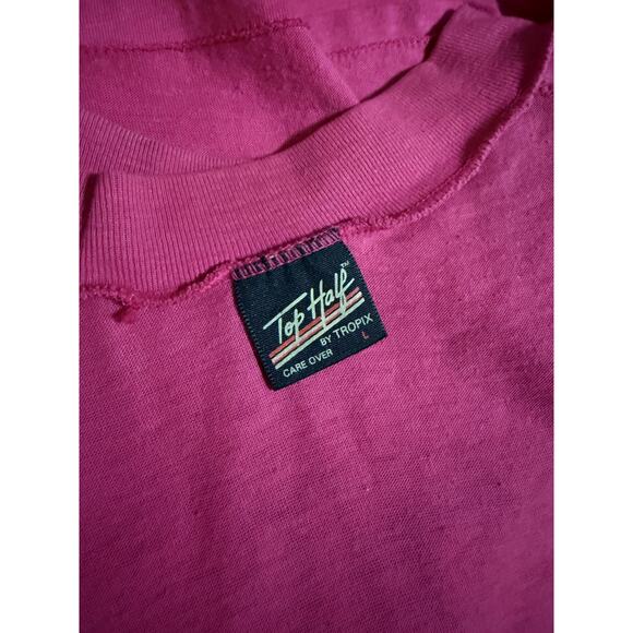 Vintage 80s Dolly Porkin’ Novelty T-Shirt | Hot Pink 50/50 Tee | Texas | Size M - Picture 11 of 12